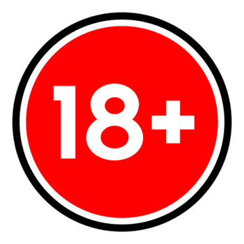 18 plusz korhatár-korlátozás ikon — Csak 18 éven felülieknek